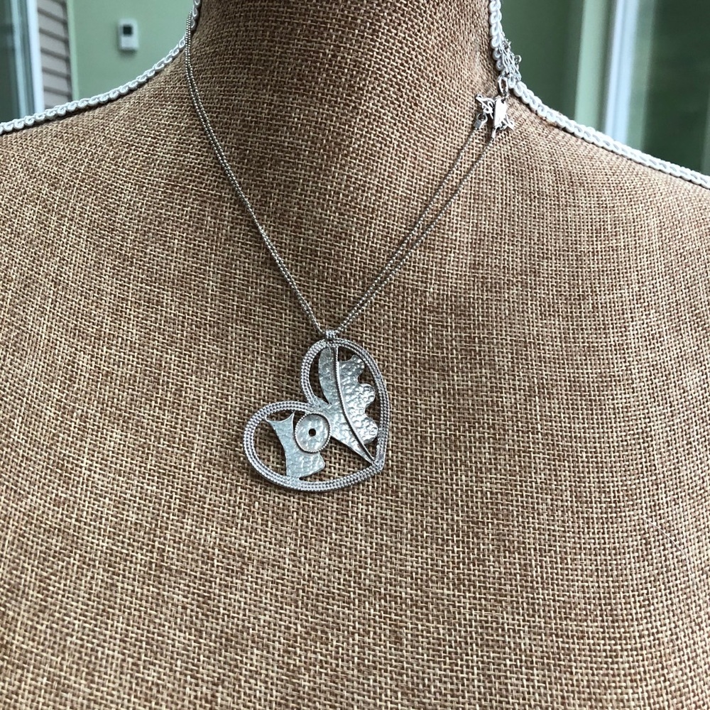 Sterling silver heart necklace